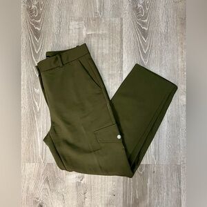 Zara High Rise Cargo Trousers - Olive